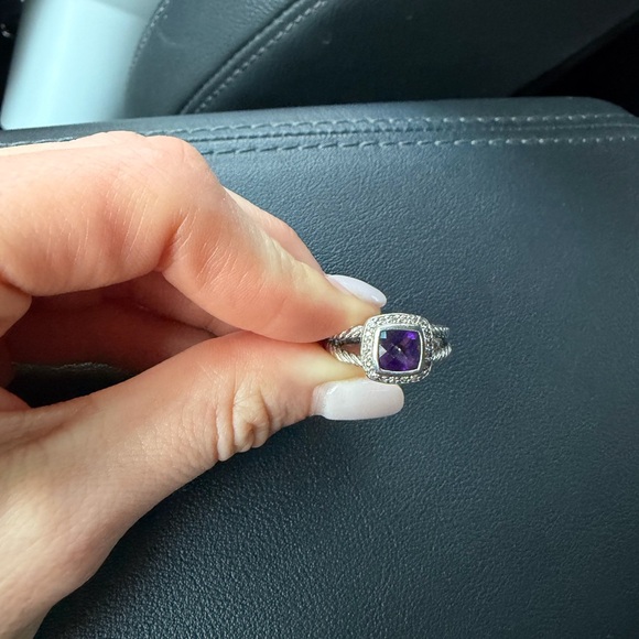 David Yurman  Petite Albion® Ring With Pavé Diamonds Amethyst - Picture 4 of 4